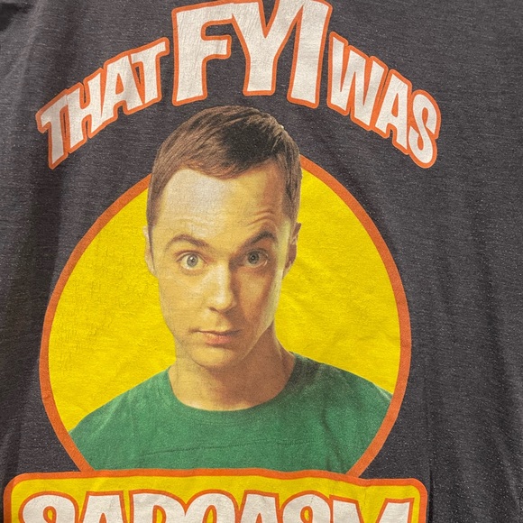 Big Bang Theory Sheldon Graphic T-Shirt ‘That FYI was Scarcasm” Medium - Picture 5 of 5